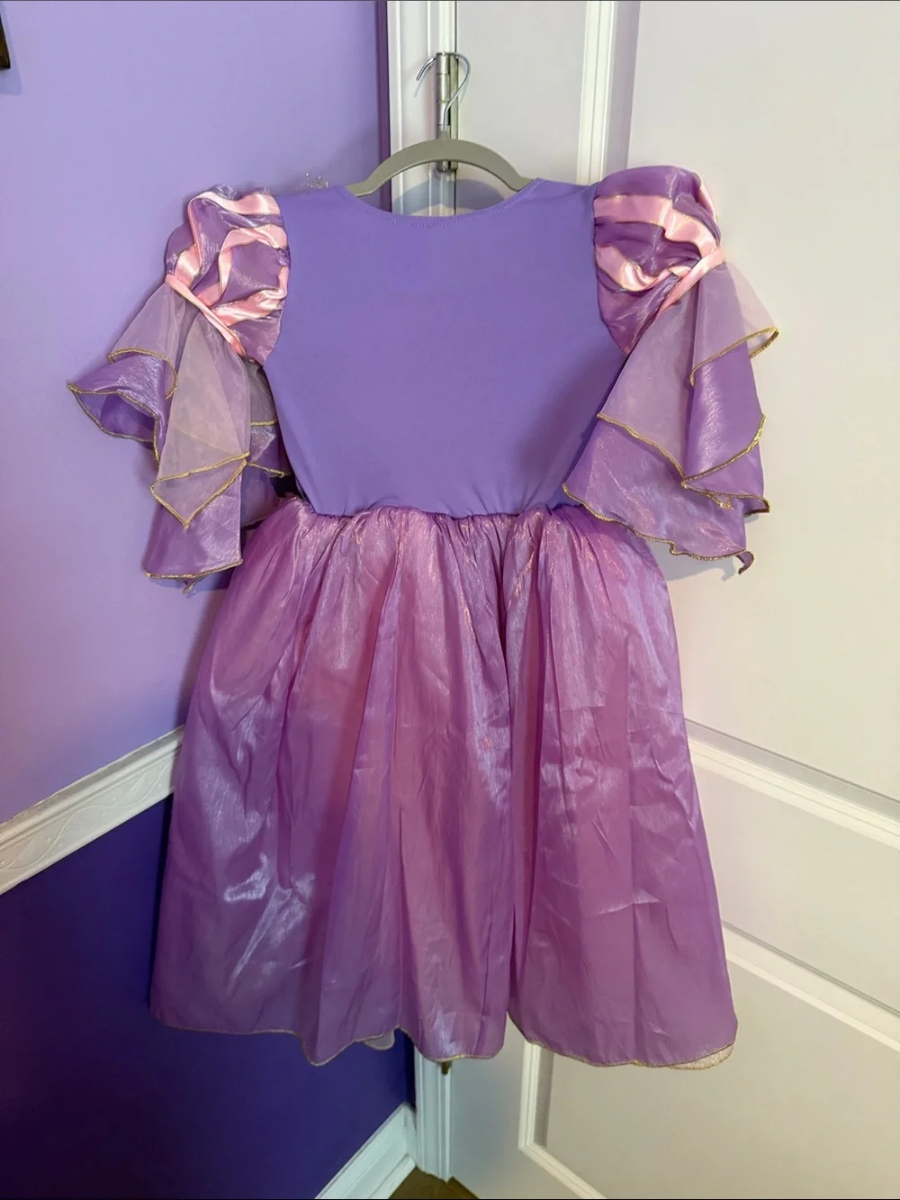 Rapunzel Purple & Pink Princess Costume Dress with Gem Accent